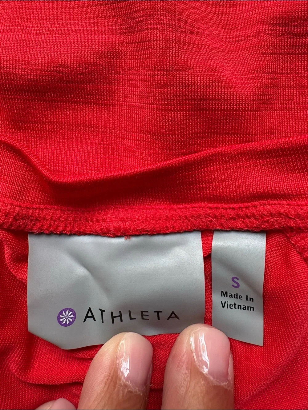 Athleta Women’s Bright Red Seamless Sun Shirt/Rash Guard